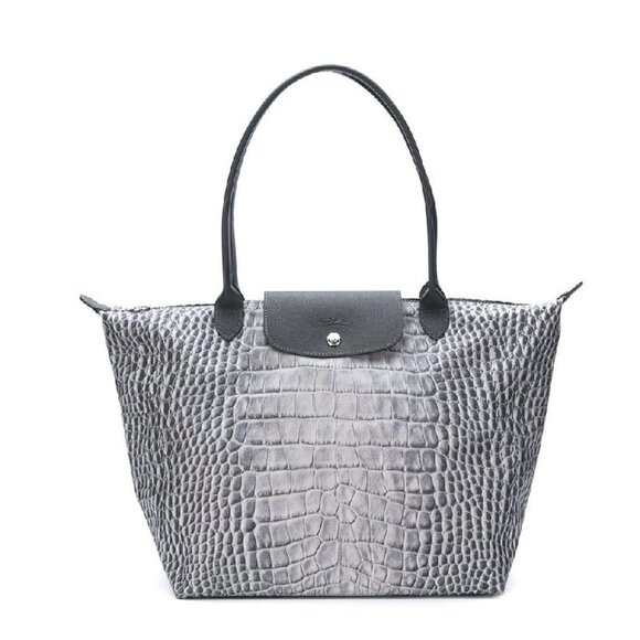 Longchamp Le Pliage Crocodile-Print Tote - Picture 2 of 9